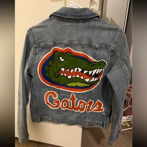 Brand New Hand Painted Florida Gators Levis Denim Jacket